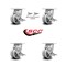 Service Caster 4 Inch V Groove Semi Steel Caster Set with Roller Bearings 4 Brake 2 Swivel Lock SCC-30CS420-VGR-TLB-BSL-2-TLB-2 - alternate 4
